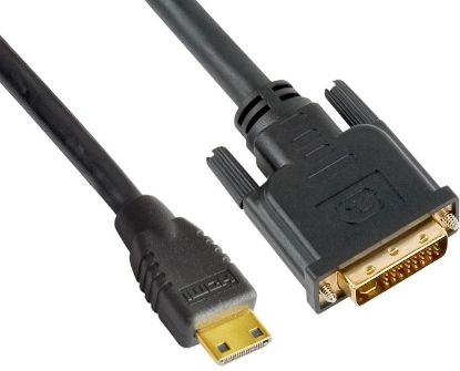 Picture of Astrotek Mini HDMI to DVI Cable 60cm - 19 pins Male to 24+1 pins Male 30AWG OD6.0mm Gold Plated Black PVC Jacket RoHS LS ~CBAT-MINIHDMIDVI-1.4