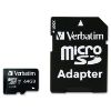 Picture of Verbatim 64GB Micro SDXC Card Class 10 UHS-I With Adaptor Up to 45MB/Sec 300X read speed