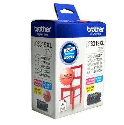 Picture of Brother LC-3319XL  Colour Value Pack 1X Cyan 1X Magenta 1X Yellow-MFC-J5330DW/J5730DW/J6530DW/J6730DW/J6930DW - up to 3000 P
