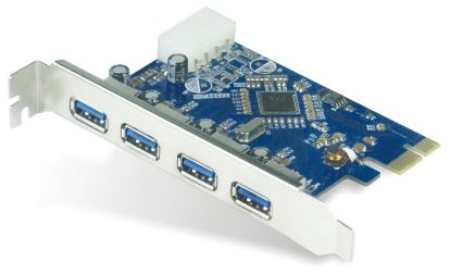 Picture of Astrotek 4x Ports USB 3.0 PCIe PCI Express Add-on Card Adapter 5Gbps Windows XP/7/8/10 Server 2008 & later Renesas 720201 Chipset Full Height