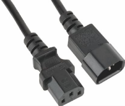 Picture of Astrotek Power Extension Cable 2m - Male to Female IEC C13 to C14 Monitor to PC or PC/UPS to Devices