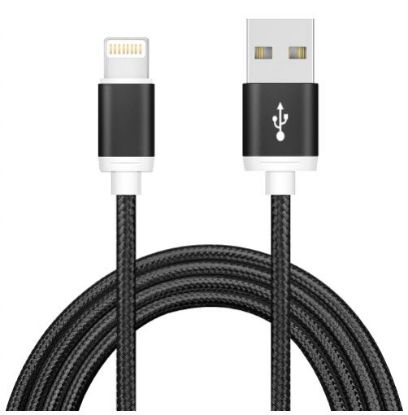 Picture of Astrotek 1m USB Lightning Data Sync Charger Black Cable for iPhone X 9 8 7S 7 Plus 6S 6 Plus 5 5S iPad Air Mini iPod
