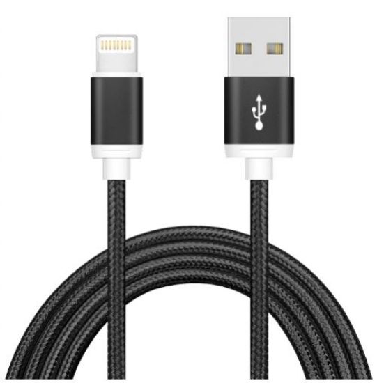 Picture of Astrotek 1m USB Lightning Data Sync Charger Black Cable for iPhone X 9 8 7S 7 Plus 6S 6 Plus 5 5S iPad Air Mini iPod