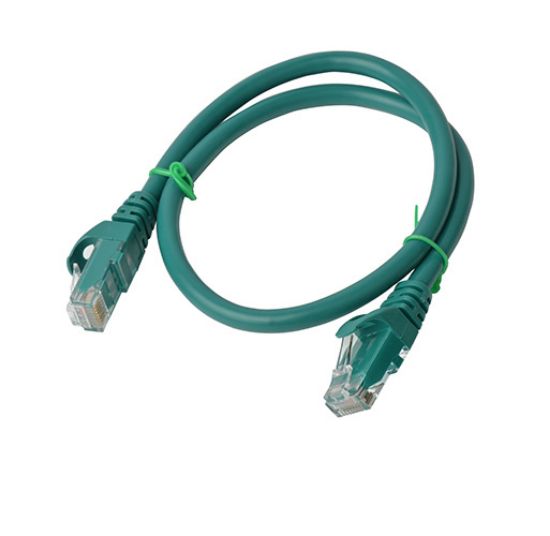 Picture of 8Ware CAT6A Cable 0.25m (25cm) - Green Color RJ45 Ethernet Network LAN UTP Patch Cord Snagless