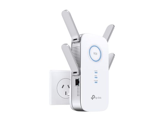 Picture of TP-Link RE650 AC2600 2600Mbps Wi-Fi Range Extender 800Mbps@2.4GHz 1733Mbps@5GHz 1x1Gbps LAN 4xAntennas 4×4 MU-MIMO Beamforming Access Point Mode