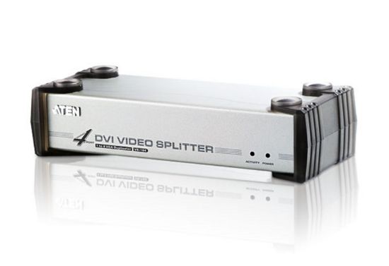 Picture of Aten Video Splitter 4 Port DVI Video Splitter w/ Audio, 1920x1200@60Hz, Cascadable to 3 Levels (Up to 64 Outputs)