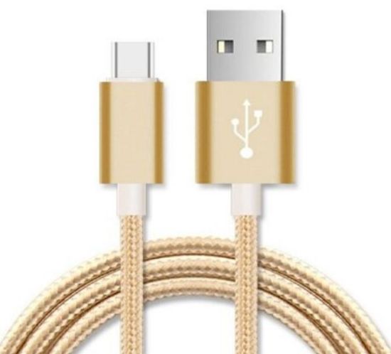 Picture of Astrotek 1m Micro USB Data Sync Charger Cable Cord Gold Color for Samsung HTC Motorola Nokia Kndle Android Phone Tablet & Devices