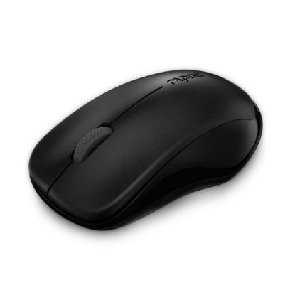 Picture of RAPOO 1620 2.4G Wireless up to 10 Meters and 360 degrees coverage Mouse Black, 1000 DPI, Long Battery. Retail Pack