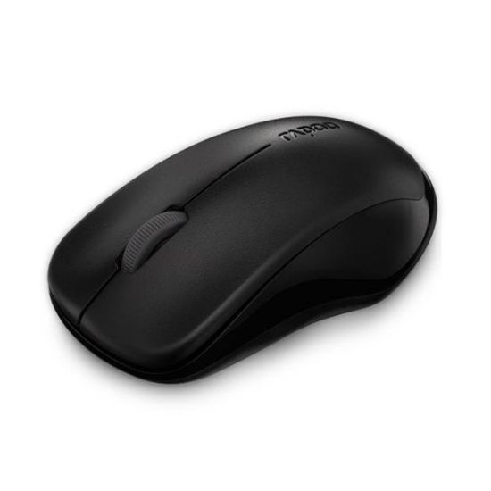 Picture of RAPOO 1620 2.4G Wireless up to 10 Meters and 360 degrees coverage Mouse Black, 1000 DPI, Long Battery. Retail Pack