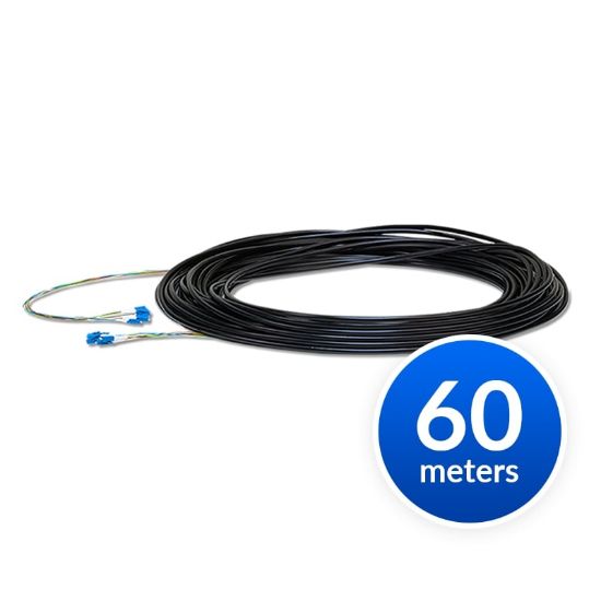 Picture of Ubiquiti Single-Mode Lightweight Fiber Cable, Lenth 60m, Outdoor-Rated, Kevlar Yarn For Added Tensile Strength, Weatherproof Tape,