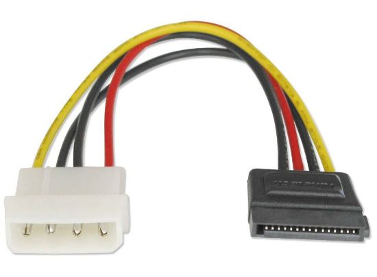 Picture of Astrotek SATA Power Cable 15cm 4 pins Male to 15 pins Female 18AWG RoHS LS