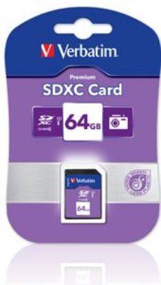 Picture of Verbatim SDXC 64GB (Class 10 UHS-I) Up to 45MB/Sec 300X read speed