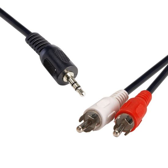 Picture of 8Ware 3.5 Streo Plug to 2 x RCA Plug Male to Male Vadio Cable for Multi Device 1.5m Cable