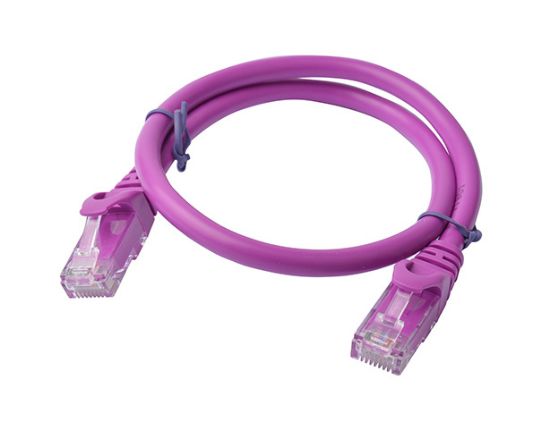 Picture of 8Ware CAT6A Cable 0.5m (50cm) - Purple Color RJ45 Ethernet Network LAN UTP Patch Cord Snagless