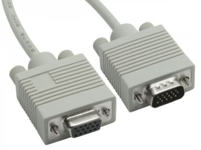 Picture of 8Ware VGA Extension Cable 3m - 15 pins Male to 15 pins Female for Monitor PC Molded Type Grey