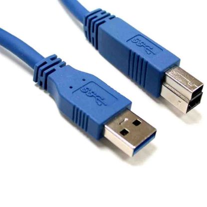 Picture of 8Ware USB 3.0 Printer Cable 3m Type A to Type B Male to Male for External HDD Hard Drive Printer Scanner USB Hub Docking Station Blue Color