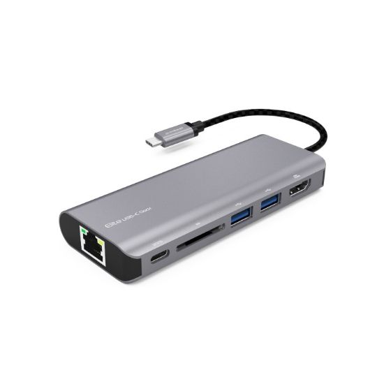 Picture of mbeat®  'Elite' USB Type-C Multifunction Dock - USB-C/4k HDMI/LAN/Card Reader/Aluminum Casing/Compatible with MAC/Desktop PC Notebook Laptop Devices