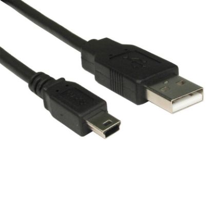 Picture of 8Ware USB 2.0 Cable 1m A Male to Mini B Black (Pack of 10)