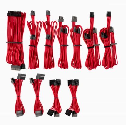 Picture of For Corsair PSU - Red Premium Individually Sleeved DC Cable Pro Kit, Type 4 (Generation 4)