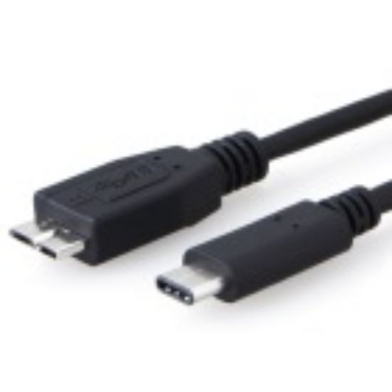 Picture of 8Ware USB-C to Micro USB Cable 1m Type C to Type B Male to Male Black 10Gbps
