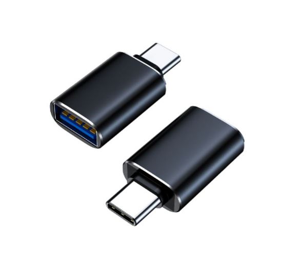 Picture of 8Ware USB-A female to USB-C Male OTG Adapter For Laptop, Wall Chargers,Phone Black