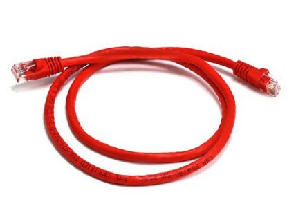 Picture of 8Ware CAT6A Cable 0.25m (25cm) - Red Color RJ45 Ethernet Network LAN UTP Patch Cord Snagless