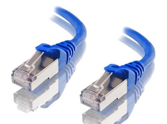 Picture of Astrotek CAT6A Shielded Ethernet Cable 2m Blue Color 10GbE RJ45 Network LAN Patch Lead S/FTP LSZH Cord 26AWG