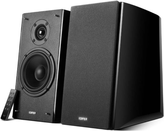 Picture of Edifier R2000DB Powered Bluetooth Bookshelf Speakers 25mm Eagle Eye tweeters High-gloss piano design Dual RCA Input with Remote Easy Optical Input
