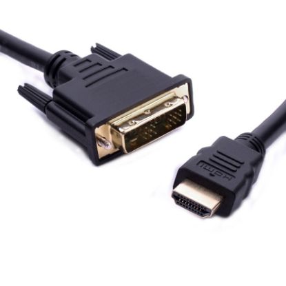 Picture of 8ware HDMI to DVI-D Adapter Converter Cable 2m - Male to Male 30AWG Gold Plated PVC Jacket for PS4 PS3 Xbox 360 Monitor PC Computer Projector DVD