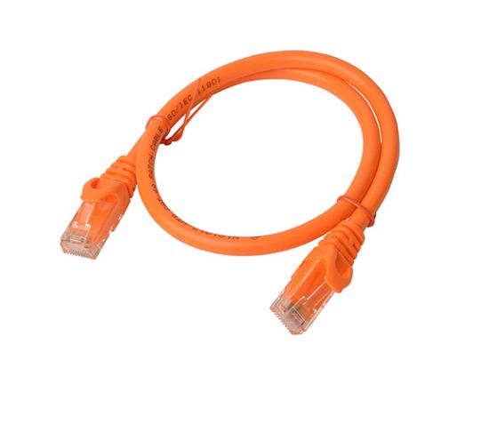Picture of 8Ware CAT6A Cable 0.25m (25cm) - Orange Color RJ45 Ethernet Network LAN UTP Patch Cord Snagless