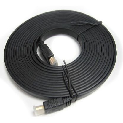Picture of 8Ware Flat HDMI Cable 2m - V1.4 19pin M-M Male to Male Gold Plated 3D 1080p Full HD High Speed with Ethernet