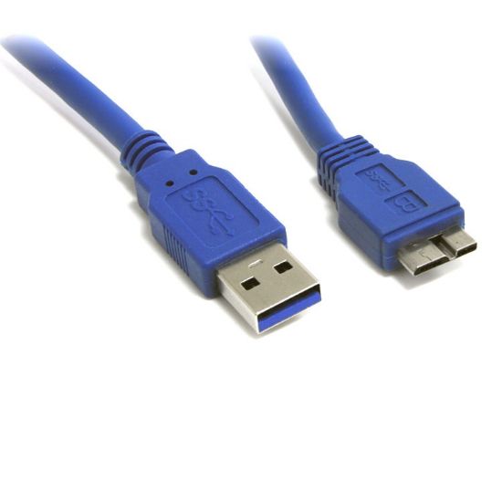 Picture of 8Ware USB 3.0 to Micro USB Cable 2m Type A to Type B Male to Male for Charging or Data Sync Mobile Devices Phone Tablet PDA GPS