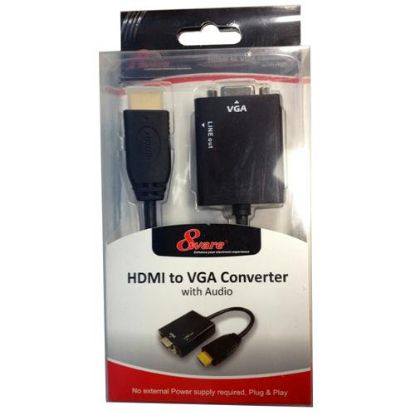 Picture of 8Ware HDMI to VGA 19-pin to 15-pin Male to Female Converter without Power Adapter plus 3.5mm Stereo Audio Out