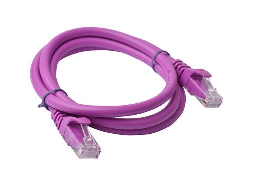 Picture of 8Ware CAT6A Cable 1m - Purple Color RJ45 Ethernet Network LAN UTP Patch Cord Snagless