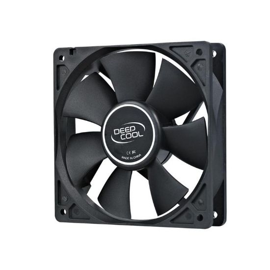 Picture of DeepCool XFAN 120 120mm Hydro Bearing Case Fan 3 Pin / Molex Connector, Black Stealth Appearance, Ideal for System Builds, Low RPM 26dB LS