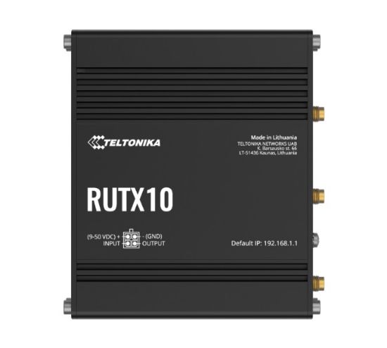 Picture of Teltonika RUTX10 Professional Ethernet Router, Industrial Ethernet Router/VPN/Firewall (NO-LTE) with Dual Band WiFi 5 802.11ac, PSU included