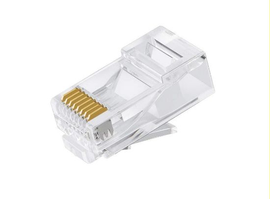 Picture of Astrotek CAT6 UTP -RJ45 Connector 8P8C Network Plug 3 Prong Blade 3U'  Gold plating (50pcs/bag)