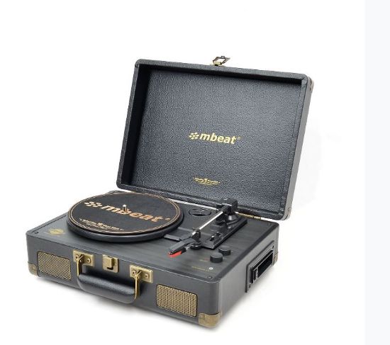 Picture of (LS)mbeat® Uptown Retro Bluetooth 3-in-1 AudioTurntable &  Cassette Player, Bluetooth Streaming, 33/45 RPM Vinyls and Cassette, 3.5mm Audio,RCA Audio