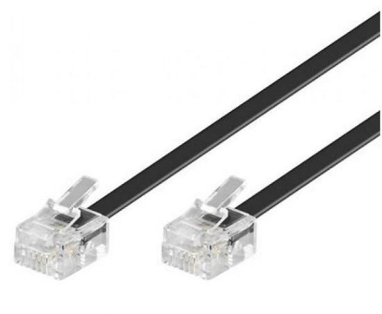 Picture of Astrotek Telephone 2m extension cable 6p4c Plug/Plug ,with 2xRJ11 6P4c Plugs, Black PVC Jacket.-RoHS ~W2492ACB