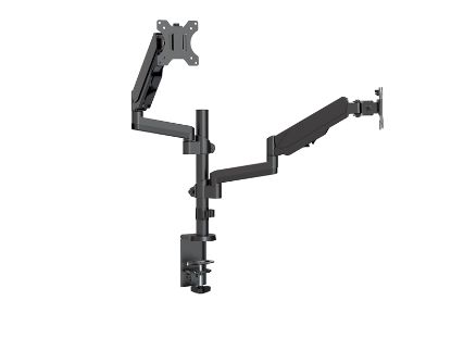 Picture of Brateck Dual Monitor Full Extension Gas Spring Dual Monitor Arm (independent Arms) Fit Most 17'-32' Monitors Up to 8kg per screen VESA 75x75/100x100