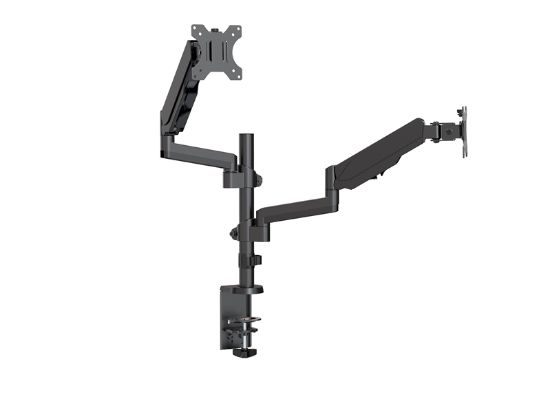 Picture of Brateck Dual Monitor Full Extension Gas Spring Dual Monitor Arm (independent Arms) Fit Most 17'-32' Monitors Up to 8kg per screen VESA 75x75/100x100