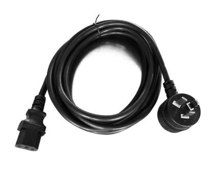 Picture of 8Ware AU Power Cable 3m - Male Wall 240v PC to Female Power Socket 3pin to IEC 320-C13 for Notebook/AC Adapter  IEC 3M Power Cable with Piggy Back