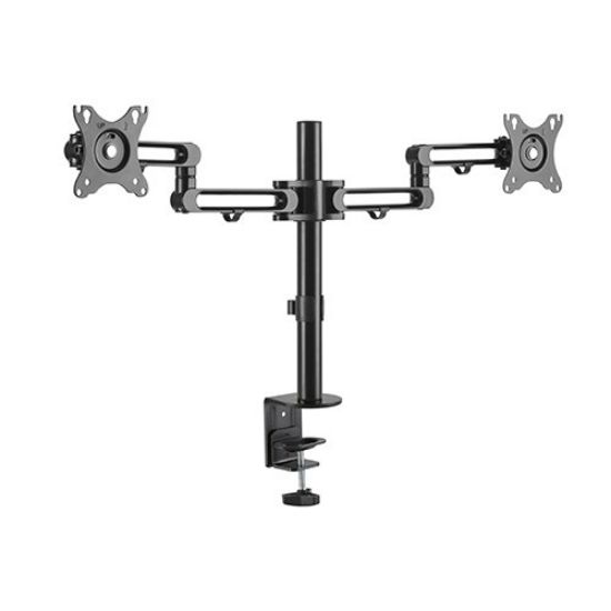 Picture of Brateck Dual Monitor Premium Aluminum Articulating Monitor Arm Fit Most 17'-32' Monitors Up to 8kg per screen VESA 75x75/100x100