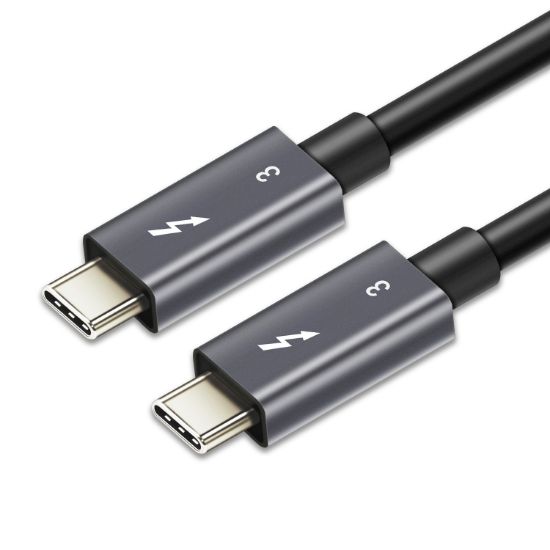 Picture of Astrotek 0.7m Thunderbolt 3 USB-C Data Sync Fast Charge Cable Male to Male 100W 40Gbps 5K Video for Samsung S22 S21 Note iPad Pro Macbook Air