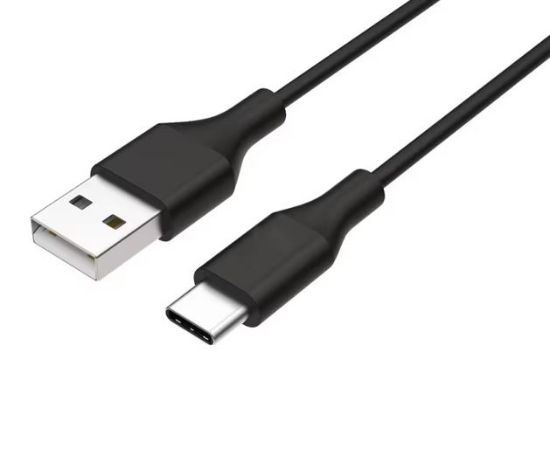 Picture of 8ware 1m USB-C Type-C Data Sync Charger Cable Black Strong Braided Heavy Duty Charging for Samsung Galaxy Note 8 S8 Plus LG Google Macbook