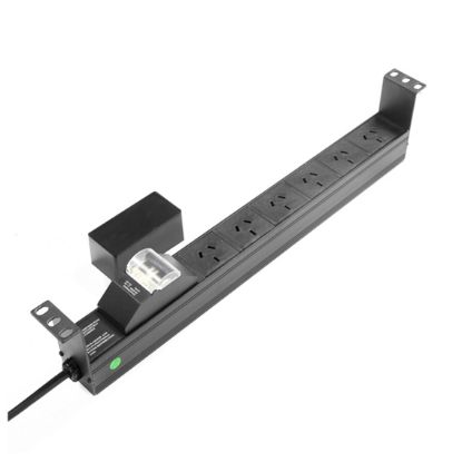 Picture of PowerShield Horizontal PDU with 10A Aus Input plug, 6 x ANZ 10Amp outlets, provides reliable power distribution for horizontal installations