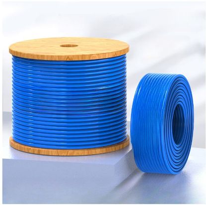 Picture of 8Ware 350m CAT6A Ethernet 24AWG 30V LAN Stranded Core Cable Roll Bare Copper Twisted Core PVC Jacket on Reel Box Blue >305m
