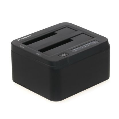 Picture of Simplecom SD322 Dual Bay USB 3.0 Aluminium Docking Station for 2.5' and 3.5' SATA HDD Black