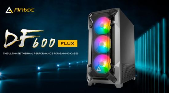 Picture of (LS) Antec DF600 FLUX ATX,  5 x120mm Fans Included, 3x ARGB & 2x PWM + Fan Controller, Tempered Glass Side, 2x USB 3.0 High Airflow Thermal Gaming Cas