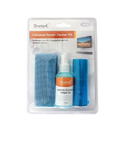 Picture of Brateck 3-In-1 Screen Cleaner Kit 1 x 60ml Screen Cleaner + 1 x 200x200mm Pearl Cloth + 1 x Soft Brush (LS)